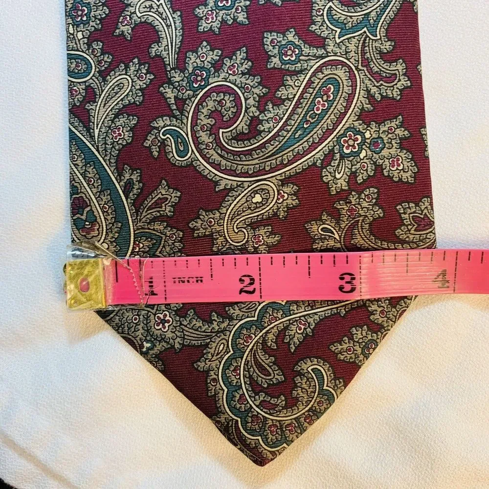 Rooster Silk‎ Paisley Necktie Tie Preppy Office Professional Made USA READ